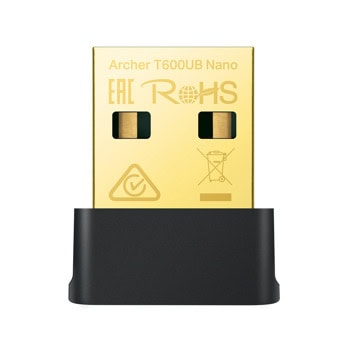 Мрежови адаптер TP-Link Archer T600UB Nano, Bluetooth, 600Mbps, 2.4GHz(200Mbps)/5GHz(433Mbps), Wireless AC, USB 2.0 | JAR Computers TP-Link Archer T600UB Nano AC600