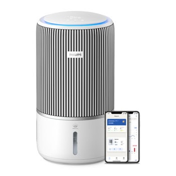 Пречиствател на въздух Philips AC3420/10, 43W, 3.2 l резервоар, подходящ за помещения с площ до 78m², 5 скорости, HEPA филтър, 3-слойна филтрация, бял | JAR Computers Philips AC3420/10