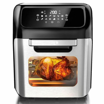 Мини фурна Royalty Line AFO-12601 inox, 12л. обем, 12 програми, LED дисплей, незалепващо покритие, защита от прегряване, сензорен екран, инокс | JAR Computers Royalty Line RL-AFO-12601 inox