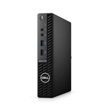 Настолен компютър Dell OptiPlex 3080 MFF (N221O3080MFFAC), шестядрен Comet Lake Intel Core i5-10500T 2.3/3.8 GHz, 8GB DDR4, 256GB SSD, 4x USB 3.2, клавиатура и мишка, Windows 10 Pro | JAR Computers Dell OptiPlex 3080 MFF N221O3080MFFAC