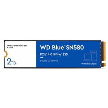 Памет SSD 2TB Western Digital Blue SN580, NVMe, M.2 (2280), скорост на четене до 4150MB/s, скорост на запис до 4150MB/s | JAR Computers Western Digital Blue SN850 2TB WDS200T3B0E