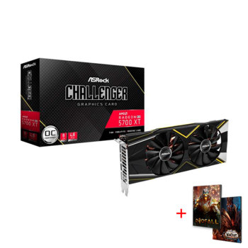 Видео карта AMD Radeon RX 5700 XT с подарък игра World of Warcaft: Shadowlands и Godfall, 8GB, Asrock Challenger D OC, PCI-E 4.0, GDDR6, 256bit, Display Port, HDMI | JAR Computers ASRock Radeon RX 5700 XT Challenger D OC