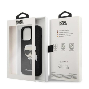 Saffiano Karl Head Leather за iPhone 13 Pro Max