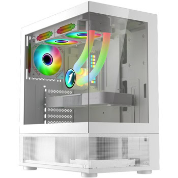 Кутия 1st Player MIKU Mi7-A, ATX/Micro ATX/Mini ITX, 1x USB 3.0, 3x 120mm RGB вентилатора, с прозорец, бяла, без захранване | JAR Computers 1stPlayer MIKU Mi7-A White Mi7-A-WH-2F1R-W-1F1-W