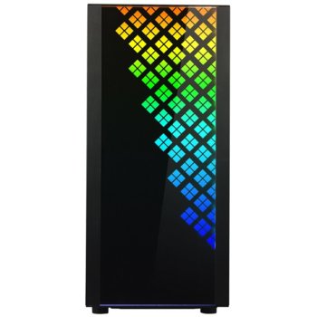 Кутия BitFenix Dawn Black TG, EATX/ATX/Micro ATX/Mini ITX, 1x USB 3.1 Type-C/2x USB 3.0, 3x RGB вентилатора, черна, без захранване | JAR Computers BitFenix Dawn Black TG BFC-DAW-500-KKGSK-RP