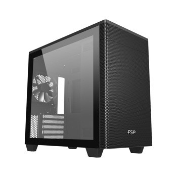 Кутия Fortron CST360, mATX/Mini-ITX, 2x USB 3.0 Type-A, 1x USB 3.2 Gen 2 Type-C, с прозорец, черна, без захранване | JAR Computers Кутия Fortron CST360 Black POC0000181