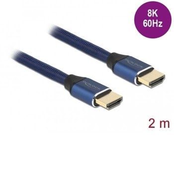 Кабел Delock HDMI 2.1 м to HDMI 2.1 м 2m blue