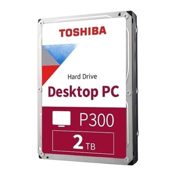 Твърд диск 2TB Toshiba P300, SATA 6Gb/s, 5400 rpm, 128MB кеш, 3.5" (8.89cm), Bulk | JAR Computers Toshiba P300 2TB