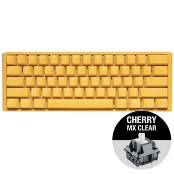 Клавиатура Ducky One 3 Yellow Mini 60 MX Clear