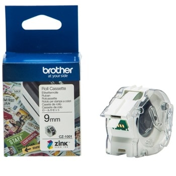 Лента за етикетен принтер Brother CZ1001, съвместима с Brother VC-500W, цветна, 9mm x 5m | JAR Computers Brother CZ1001