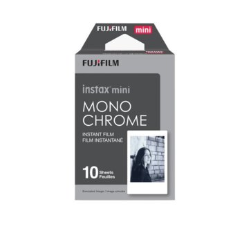 Фотохартия Fujifilm Monochrome Instant Film, за Fujifilm Instax Mini, 10 листа | JAR Computers Fujifilm nstax mini Instant Monochrome Film