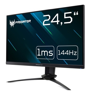 Монитор Acer Predator XB253QGPbmiiprzx (UM.KX3EE.P08), 24.5" (62.23 cm) IPS панел, 144Hz, Full HD, 100 000 000:1, 400 cd/m2, DisplayPort, HDMI, USB | JAR Computers Acer Predator XB253QGPbmiiprzx