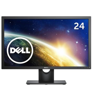 Монитор 24" (60.96 cm) Dell E2416H (E2416H-B), TN панел, Full HD, 5ms, 1000:1, 250 cd/m², DP | JAR Computers 24 Dell E2416H (E2416H-B)