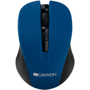 Мишка Canyon CNE-CMSW1, оптична (1200 dpi), безжична, USB, синя image