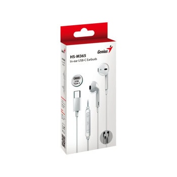 Слушалки Genius Earbuds HS-M365 бели