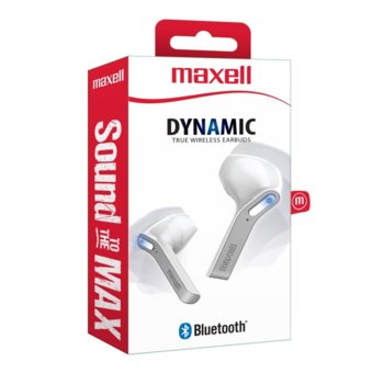Maxell Dynamic, True Wireless, бял