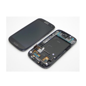 Samsung i9305 S3 LCD with touch and frame, black