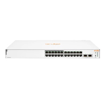 Суич HPE Aruba Instant On 1830, 1000 Mbps, 26 порта, 12x 10/100/1000 Mbps RJ-45 + 12x 10/100/1000 Mbps RJ-45 (PoE+), 2x SFP 10/100/1000 Mbps | JAR Computers HPE Aruba Instant On 1830 JL813A