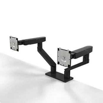 Стойка за монитор Dell Dual Monitor Arm MDA20 (482-BBDL-14), за плот, до 19-27", VESA до 100x100, до 10kg, регулируема, за 2 бр. монитора, черна | JAR Computers Dell Dual Monitor Arm MDA20 482-BBDL-14