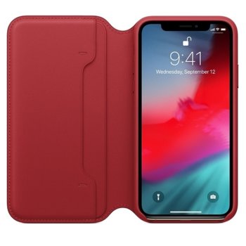 Apple iPhone XS Leather Folio Red