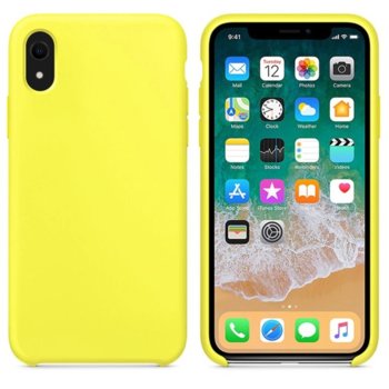 Силиконов гръб Apple iPhone XR жълт Soft touch