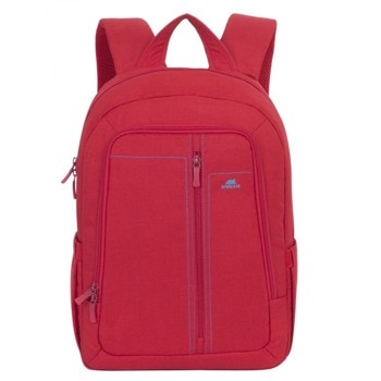 Раница за лаптоп Rivacase 7560 Red, до 15.6" (39.60cm), полиестер, джоб за таблет до 10.1", двоен цип, система за организация на презрамките, червена | JAR Computers Rivacase 7560 Red
