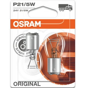 Автомобилна крушка Osram 7537, 21/5W, 440/40lm, P21/5W, BAY15d, халогенна, 2 броя в опаковка | JAR Computers Osram 7537 21/5W 440/40lm 7537