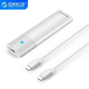 Кутия Orico PWM2 G2, за M.2 2280 SSD, NVMe, USB3.2 Gen2 Type-C, кабел от USB-C(м) към USB-C(м), 0.3m, бяла | JAR Computers кутия orico pwm2 g2 white