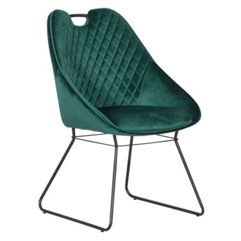 Трапезен стол Carmen GEDLING, до 100kg., дамаска, метална база, тъмнозелен image