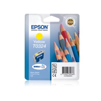Касета ЗА EPSON STYLUS C 70/C80 - Yellow - P№ C13T03244010 | JAR Computers Касета ЗА EPSON STYLUS C 70/C80 - Yellow P№ T 0324