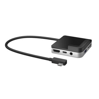 Докинг станция j5create JCD612, от USB-C към 1x USB-C, 1x USB-A, 1x HDMI, 1x AUX, 1x SD/MicroSD четец, сребриста | JAR Computers j5create JCD612