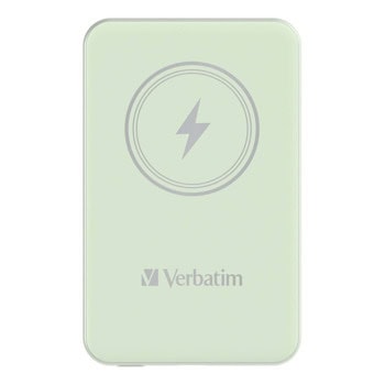 Външна батерия /power bank/ Verbatim MCP-5GN, 5000mAh, зелена, 1x USB-C, безжично зареждане | JAR Computers Power bank Verbatim MCP-5GN 32241