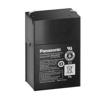 Акумулаторна батерия Panasonic LC-R064R5P, 6V, 4.5Ah, VRLA | JAR Computers Panasonic LC-R064R5P 6V 4.5Ah F1