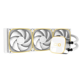 Водно охлаждане за процесор Geometric Future Eskimo Junior 36 White, съвместимост със сокети Intel LGA 1700/1200/115X/2066/2011-v3 & AMD AM5/AM4/AM3/AM3+/TR4 | JAR Computers Geometric Future Eskimo Junior 36 White