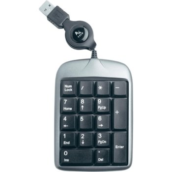 Keypad A4Tech TK-5, разгъваем кабел, USB