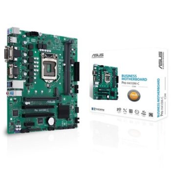 Дънна платка Asus PRO H410M-C/CSM, H410, LGA1200, DDR4, PCI-e 3.0, (HDMI&VGA&DVI-D), 4x SATA 6Gb/s, 1x M.2, 2x USB 3.2 Gen1, mATX | JAR Computers Asus PRO H410M-C/CSM