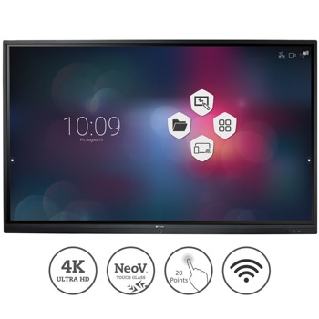 Интерактивен дисплей AG Neovo IFP-7502, 74.5" (189.23 cm) 4K/UHD LED дисплей, HDMI, VGA, USB, LAN | JAR Computers AG Neovo IFP-7502