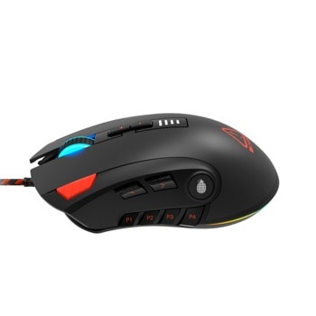 Мишка Canyon Merkava CND-SGM15, оптична (5000 dpi), USB, черна, макро бутони, RGB подсветка | JAR Computers Canyon Merkava CND-SGM15
