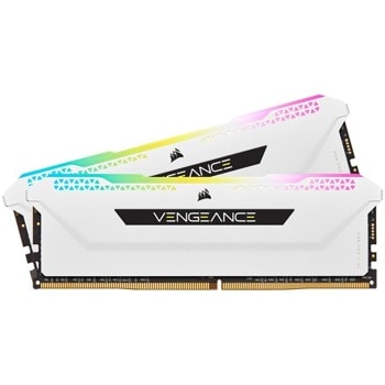 Памет 16GB (2x8GB) DDR4 3600MT/s, Corsair Vengeance RGB PRO CMH16GX4M2D3600C18W, 1.35V | JAR Computers Corsair CMH16GX4M2D3600C18W