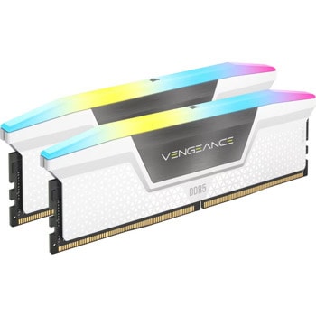 Памет 32GB (2x16GB) DDR5 6400MT/s, Corsair Vengeance RGB White, CMH32GX5M2B6400Z36W, 1.35V | JAR Computers Corsair CMH32GX5M2B6400Z36W