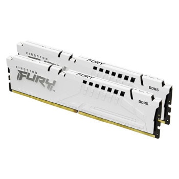 Памет 32GB (2x16GB) DDR5 6000MT/s, Kingston FURY Beast White, KF560C30BWEK2-32, 1.4V | JAR Computers Kingston 2x16GB DDR5 6000MHz FURY Beast White