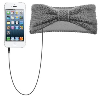 KitSound Bow Headband Grey