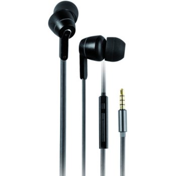 Слушалки Vivanco AIRCOUSTIC HighQ, тип "тапи", микрофон, дълбок бас, 3.5мм жак, черни | JAR Computers Vivanco AIRCOUSTIC HighQ Music 38911