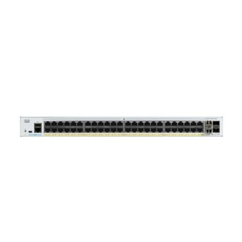 Суич Cisco Catalyst 1000 C1000-48FP-4G-L, 1000Mbps, 48 порта, 48x 10/100/1000 PoE+, 4x 1G SFP uplinks | JAR Computers Cisco Catalyst 1000 48port GE, Full POE, 4x1G SFP