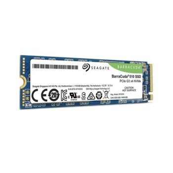 Памет SSD 512GB Seagate Barracuda 510, NVMe, M.2 (2280), скорост на четене 3400 MB/s, скорост на запис 2180 MB/s | JAR Computers Seagate Barracuda 510 512GB M2 NVMe