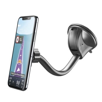 Стойка за телефон Cellularline Touch Flexi, за кола, универсална, магнитна, въртене на 360°, черна | JAR Computers Cellularline Touch Flexi
