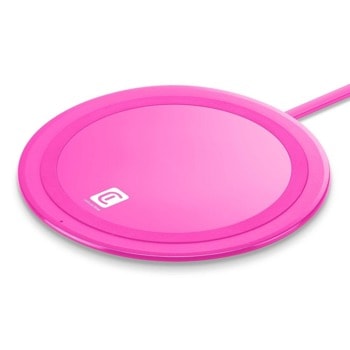 Безжично зарядно Cellularline Neon, от USB A(м) към безжично зареждане, 10W, розово | JAR Computers Cellularline Neon WIRELESSCOLOR10WP