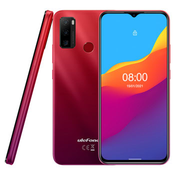 Смартфон Ulefone Note 10 (червен), поддържа 2 SIM карти, 6.52" (16.56cm) LCD дисплей, осемядрен Unisoc SC9863A 4x1.6GHz & 4x1.2GHz, 2GB RAM, 32GB Flash памет(+microSD слот), 8.0 + 5.0 + 2.0 & 8.0 Mpix камери, Android, 203g | JAR Computers Ulefone Note 10 6937748734055