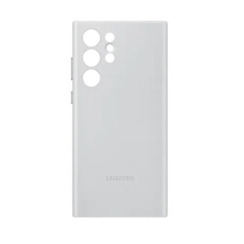 Samsung S22 Ultra S908 Leather Cover Light Gray