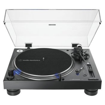 DJ грамофон Audio-Technica AT-LP140XP, ръчно управление, директно задвижване от мотора, регулируем динамичен анти-скейт контрол, 33/45/78 оборота в минута, 2x RCA, черен image